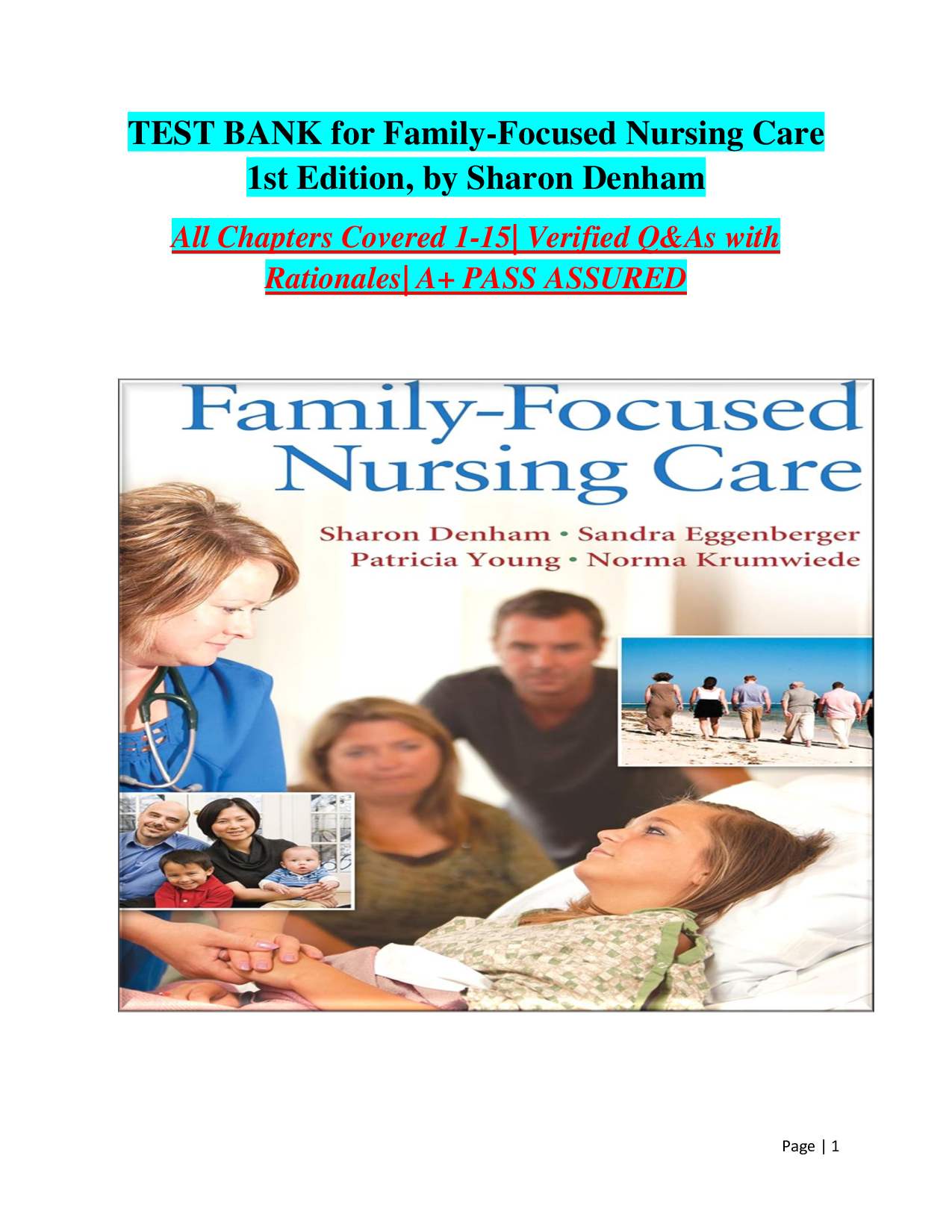 Family-Focused Nursing Care, 1st Edition Test Bank