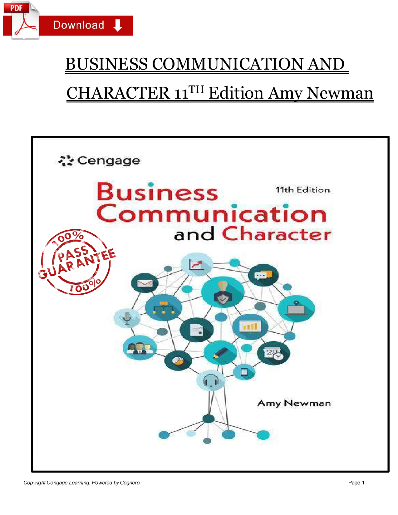 Business Communication and Character, 11th Edition Test Bank