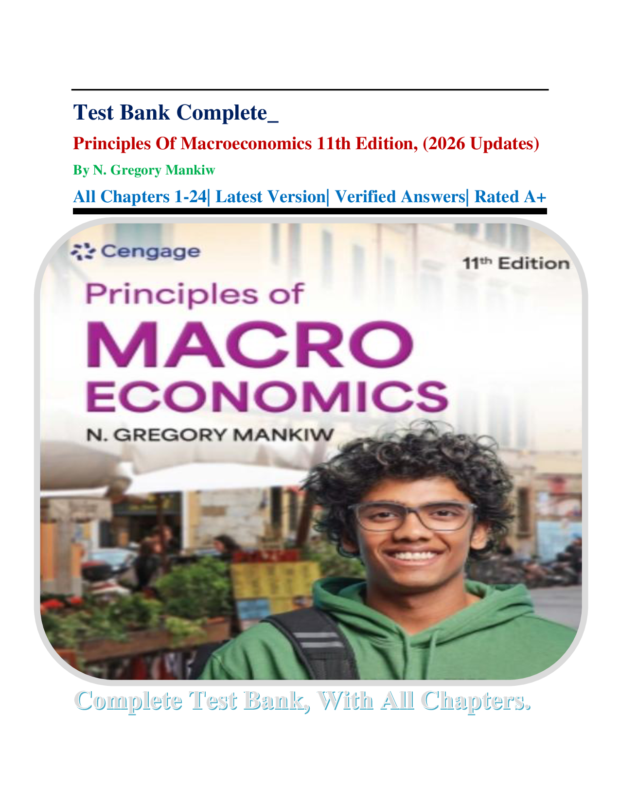 Principles of Macroeconomics, 11th Edition Test Bank