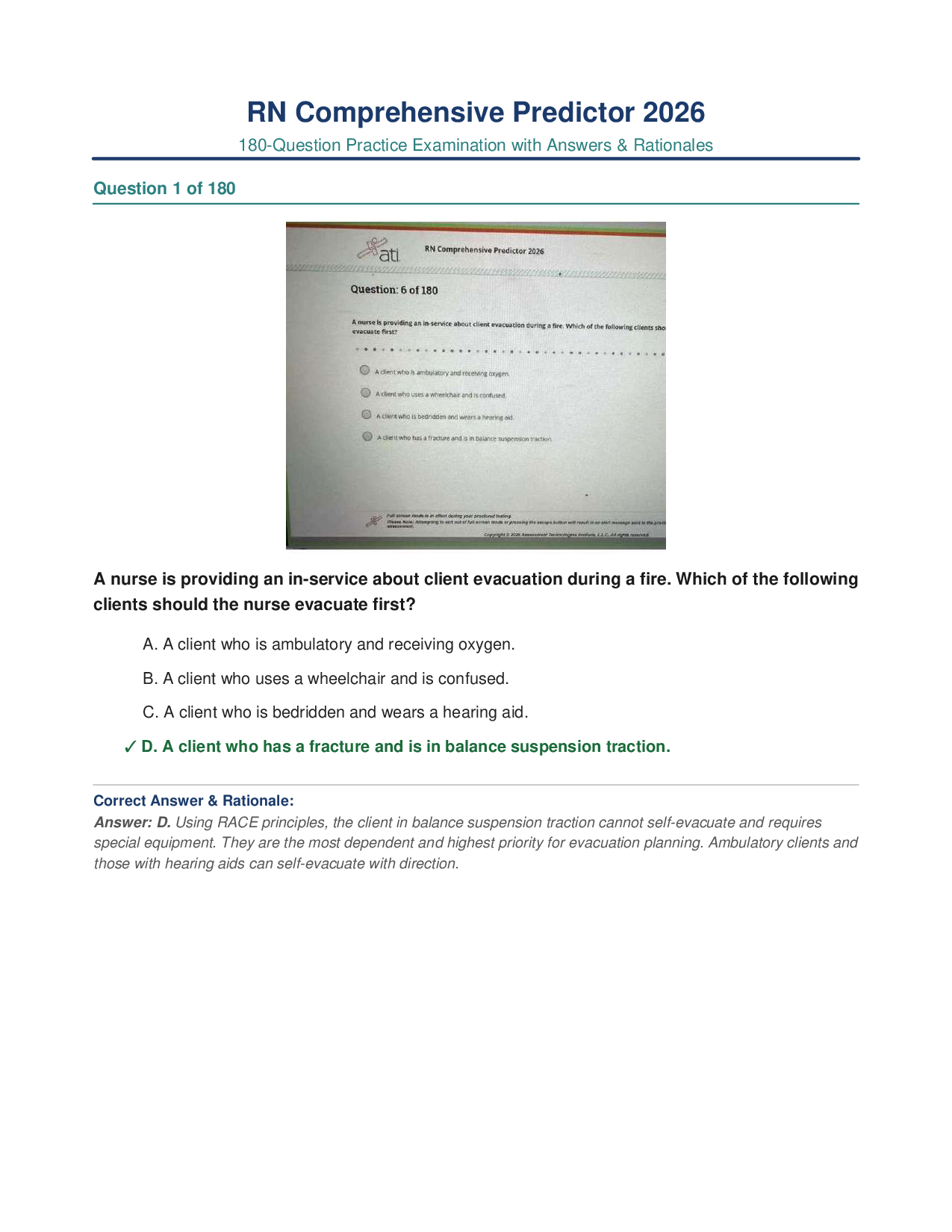 RN Comprehensive Predictor 2026 Practice Examination