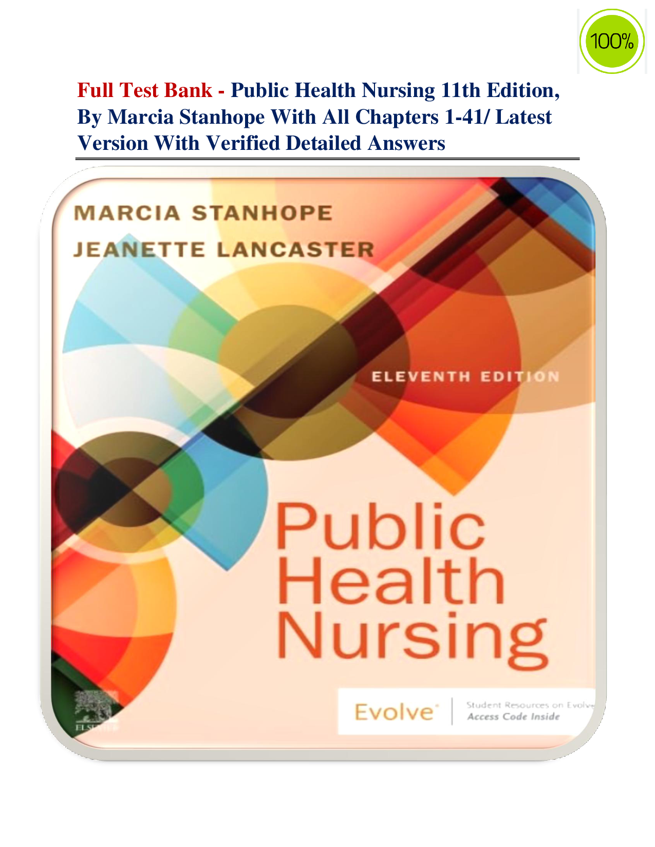 Public Health Nursing, 11th Edition Test Bank