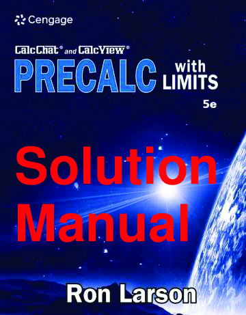 Precalculus with Limits, 5th Edition Solutions Manual