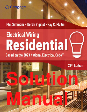 Electrical Wiring Residential, 21st Edition Solutions Manual