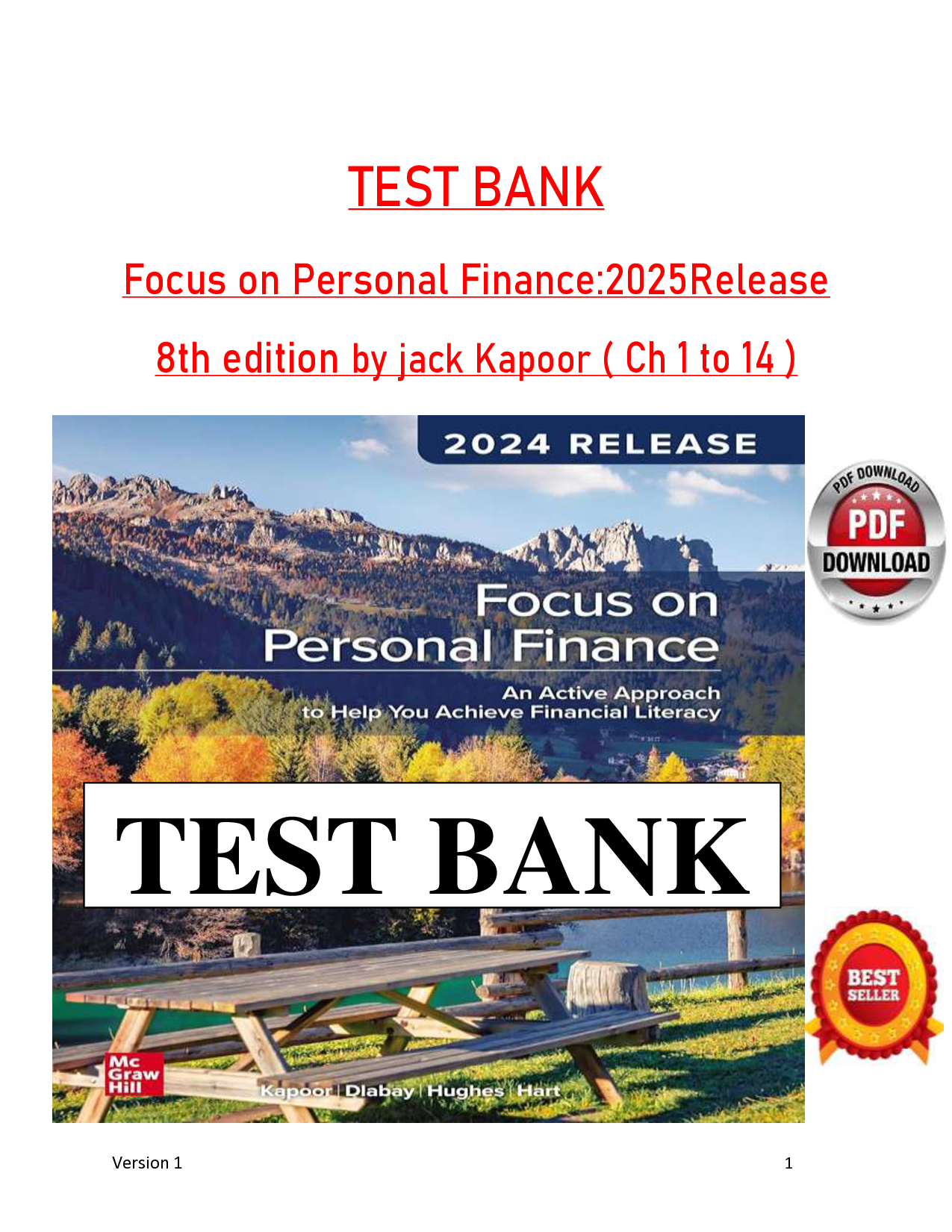 Focus on Personal Finance, 8th Edition Test Bank