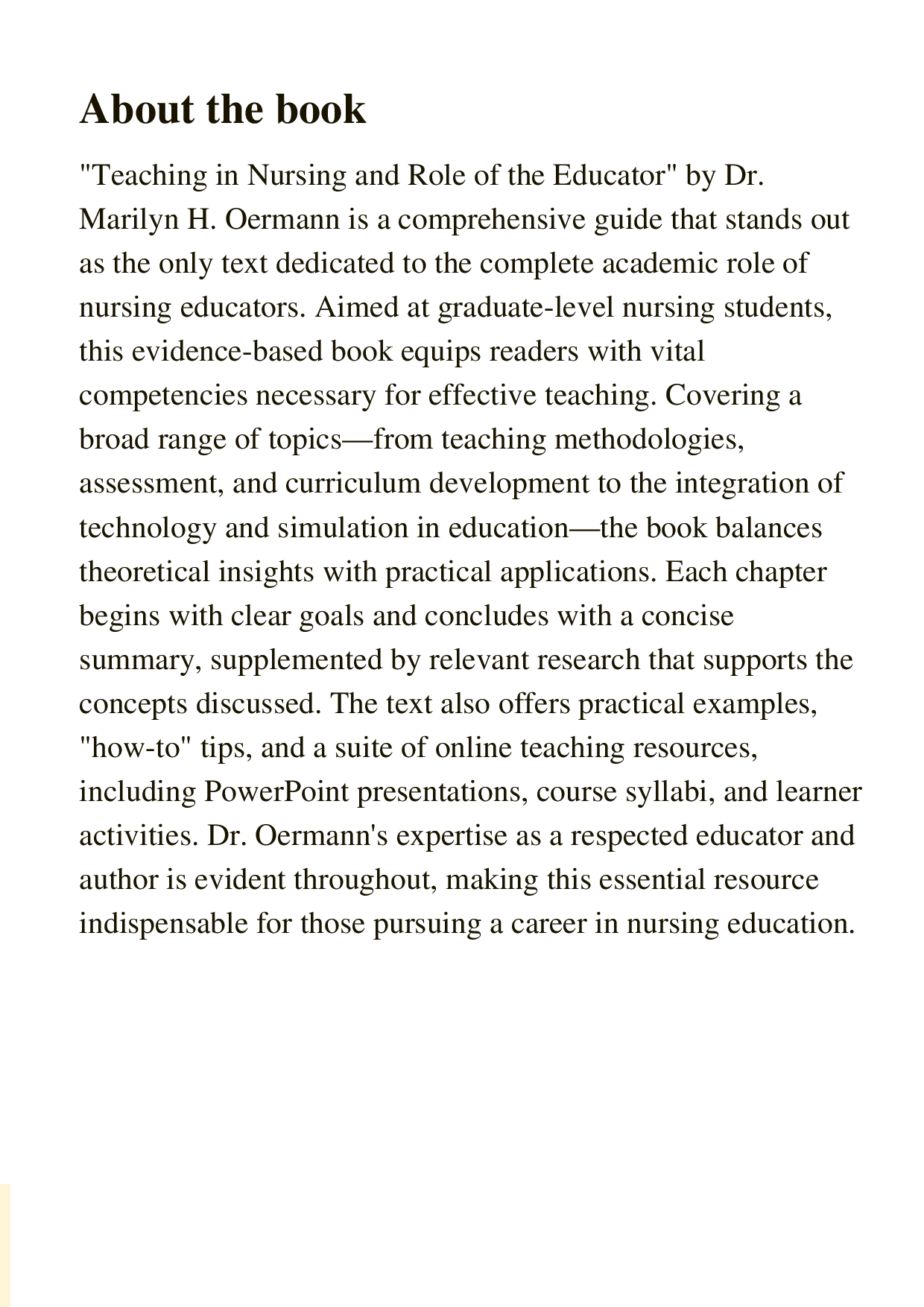 Teaching in Nursing and Role of the Educator by Marilyn H. Oermann Ebook