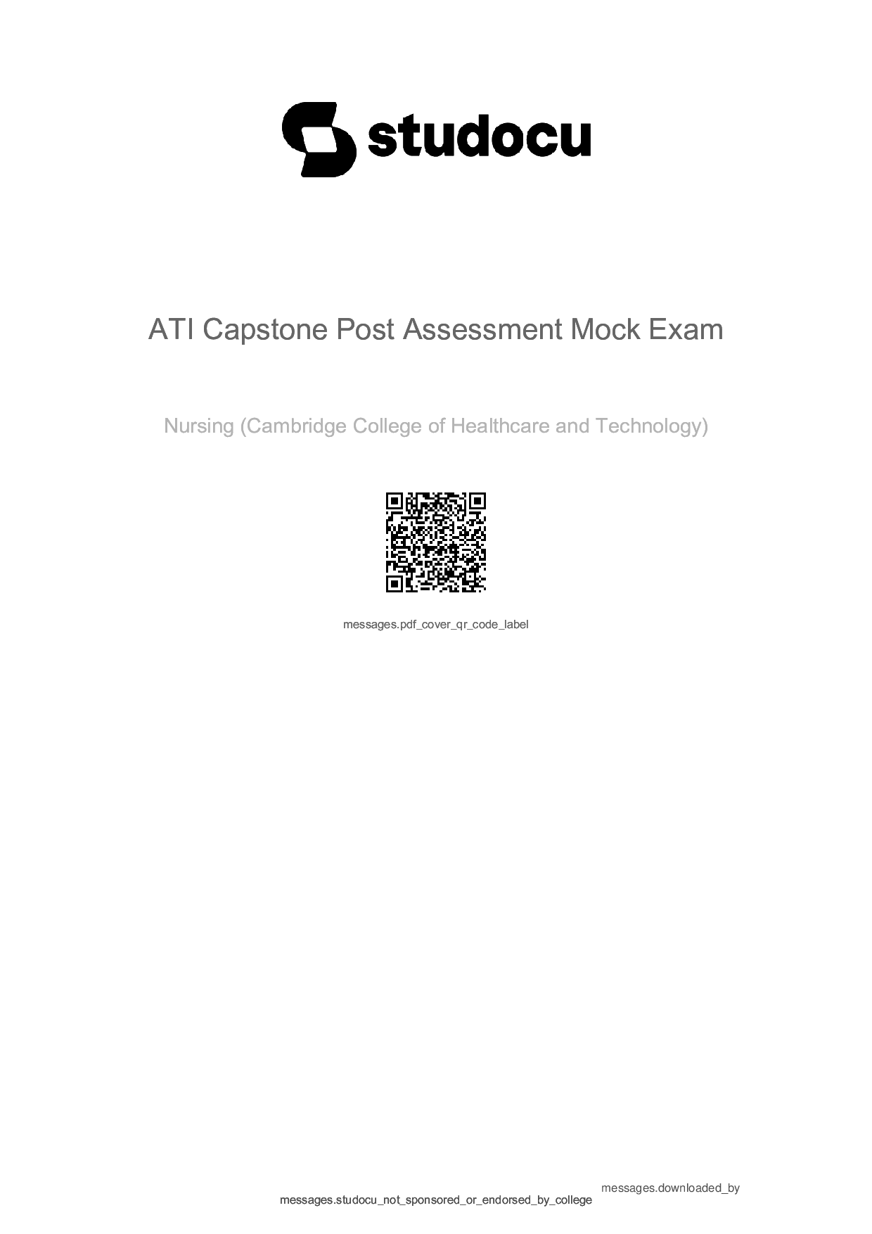 ATI Capstone Post Assessment Mock Exam