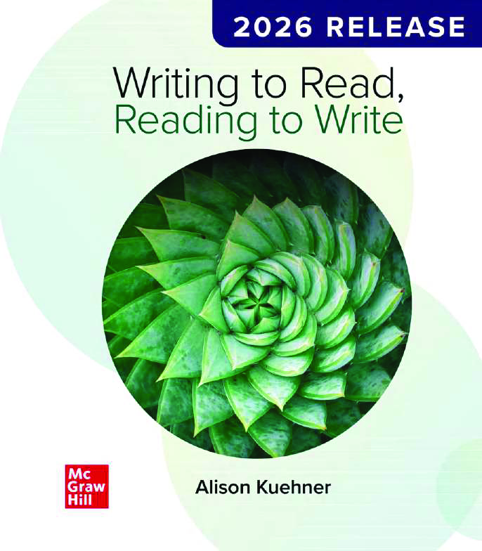Writing to Read, Reading to Write, 2026 Release by Alison Kuehner