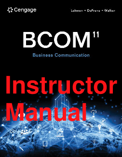 BCOM Business Communication, 11th Edition Instructor Manual