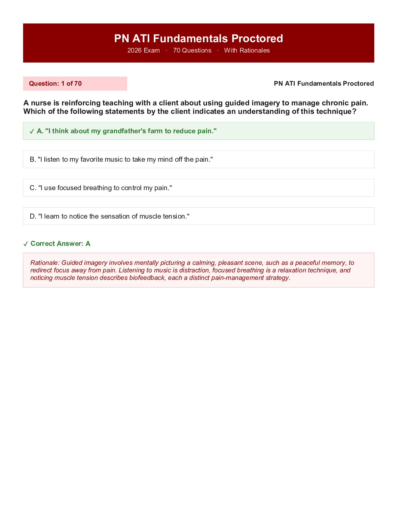 ATI PN Fundamentals Proctored 2026 Exam Questions and Answers