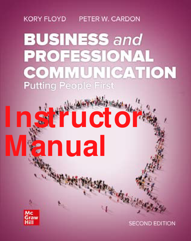 Business and Professional Communication, 2nd Edition Instructor Manual