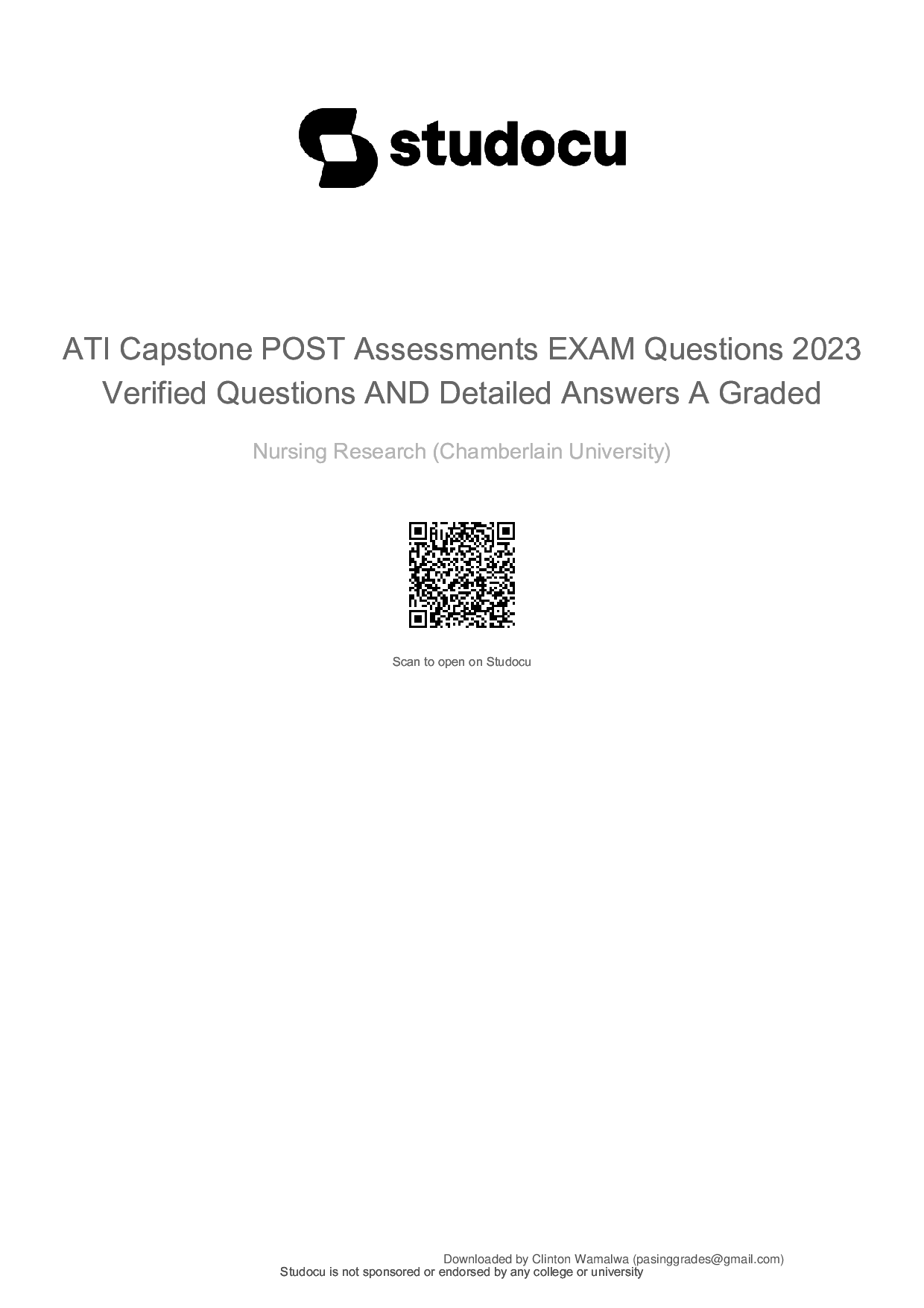 ATI Capstone Post Assessments Exam Questions