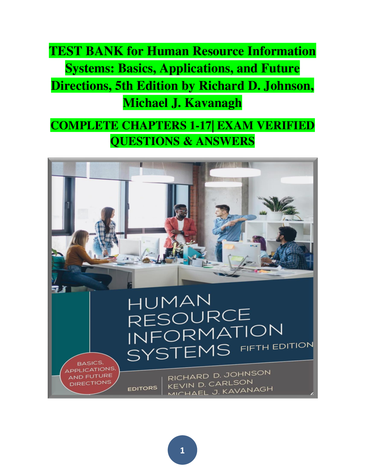 Human Resource Information Systems, 5th Edition Test Bank