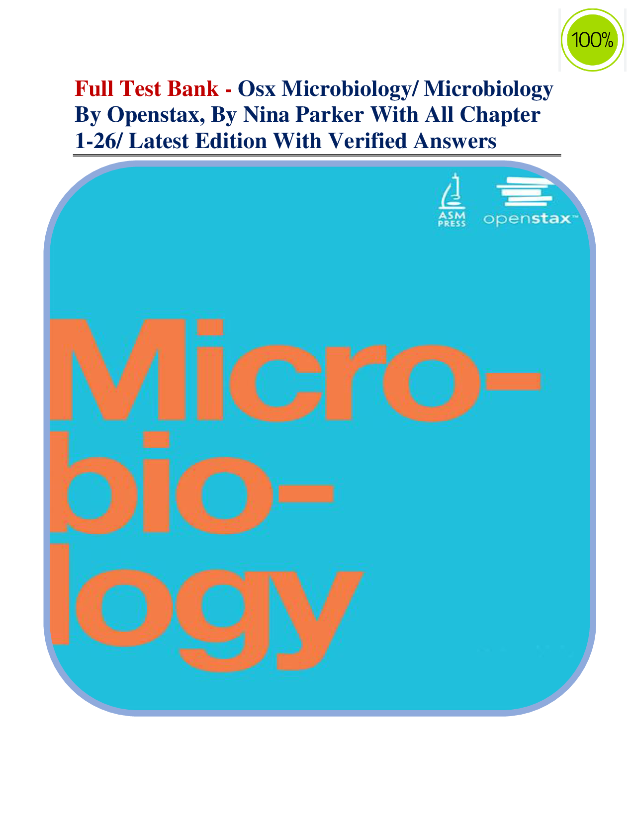 OpenStax Microbiology by Nina Parker Test Bank
