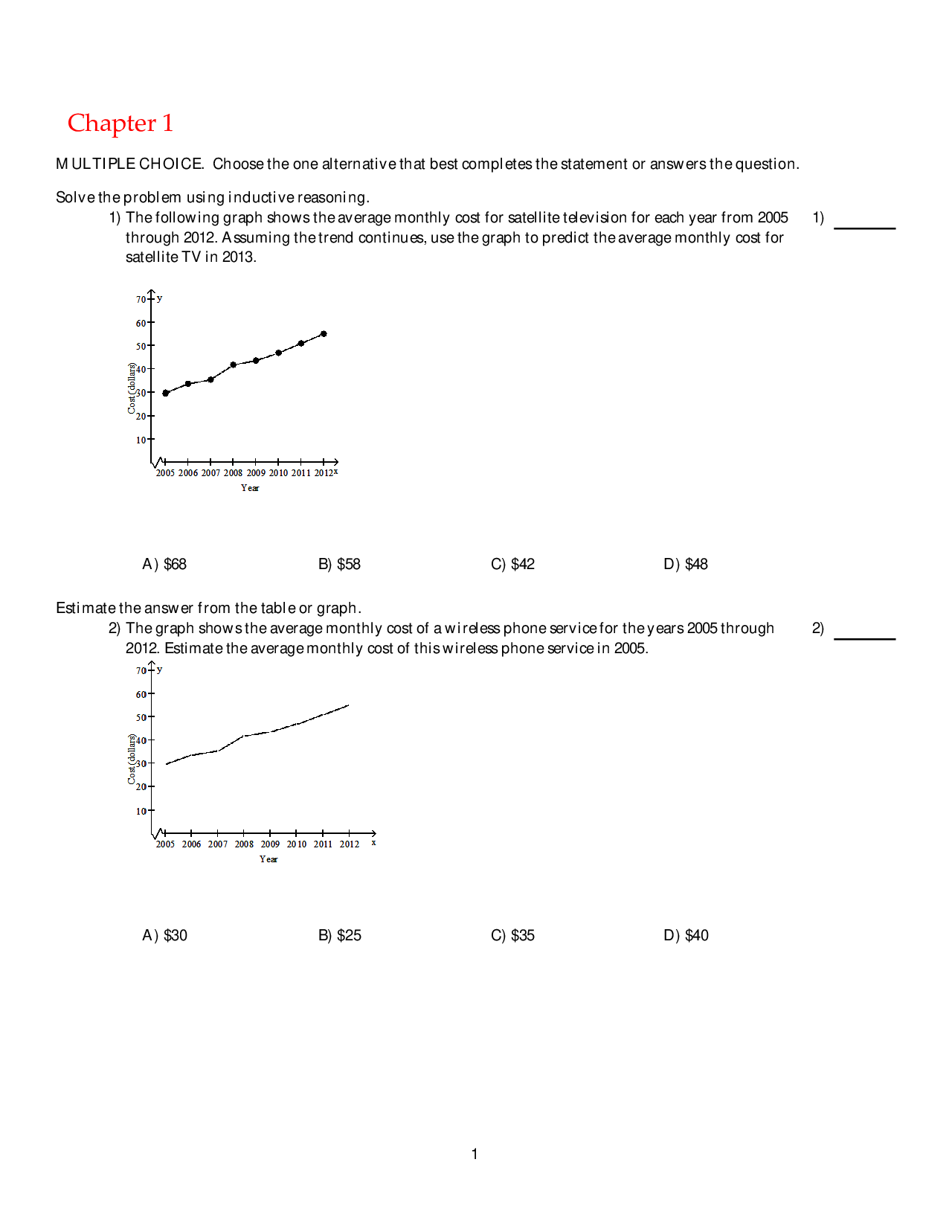 A Survey of Mathematics with Applications, 11th Edition Test Bank