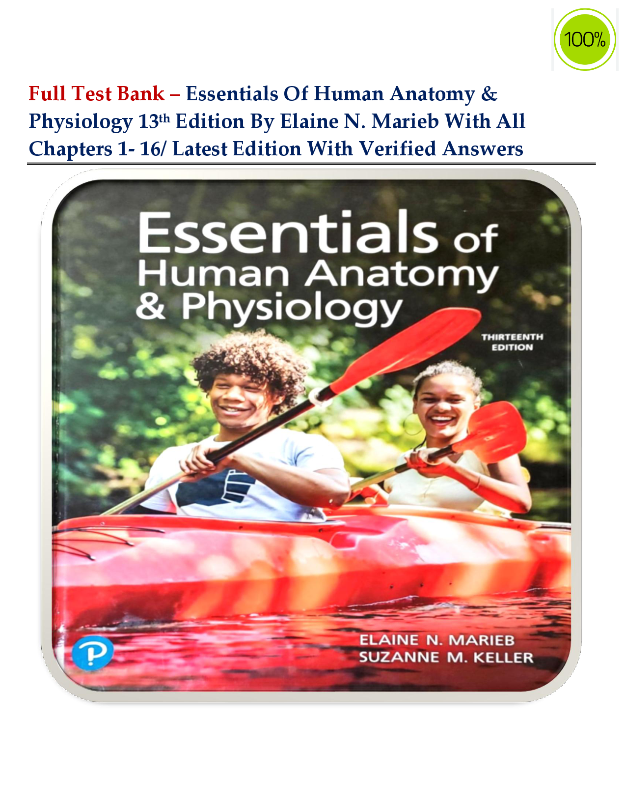 Essentials of Human Anatomy & Physiology, 13th Edition Test Bank