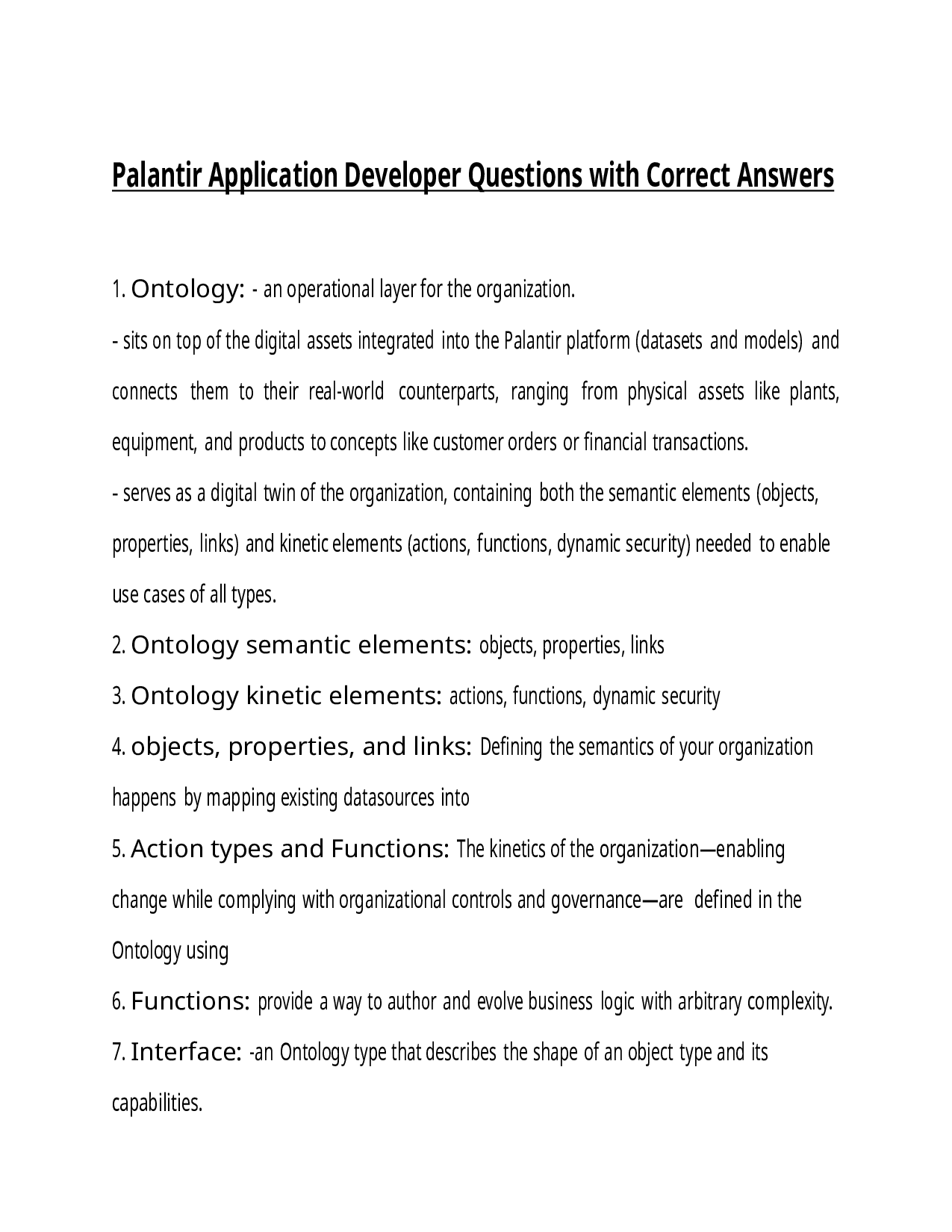 Palantir Application Developer Certification Practice Questions