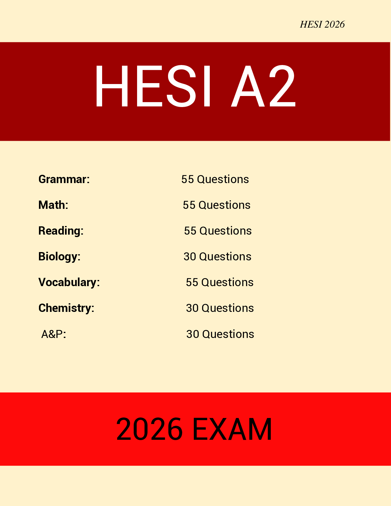 HESI A2 2026 Exam Preparation Guide