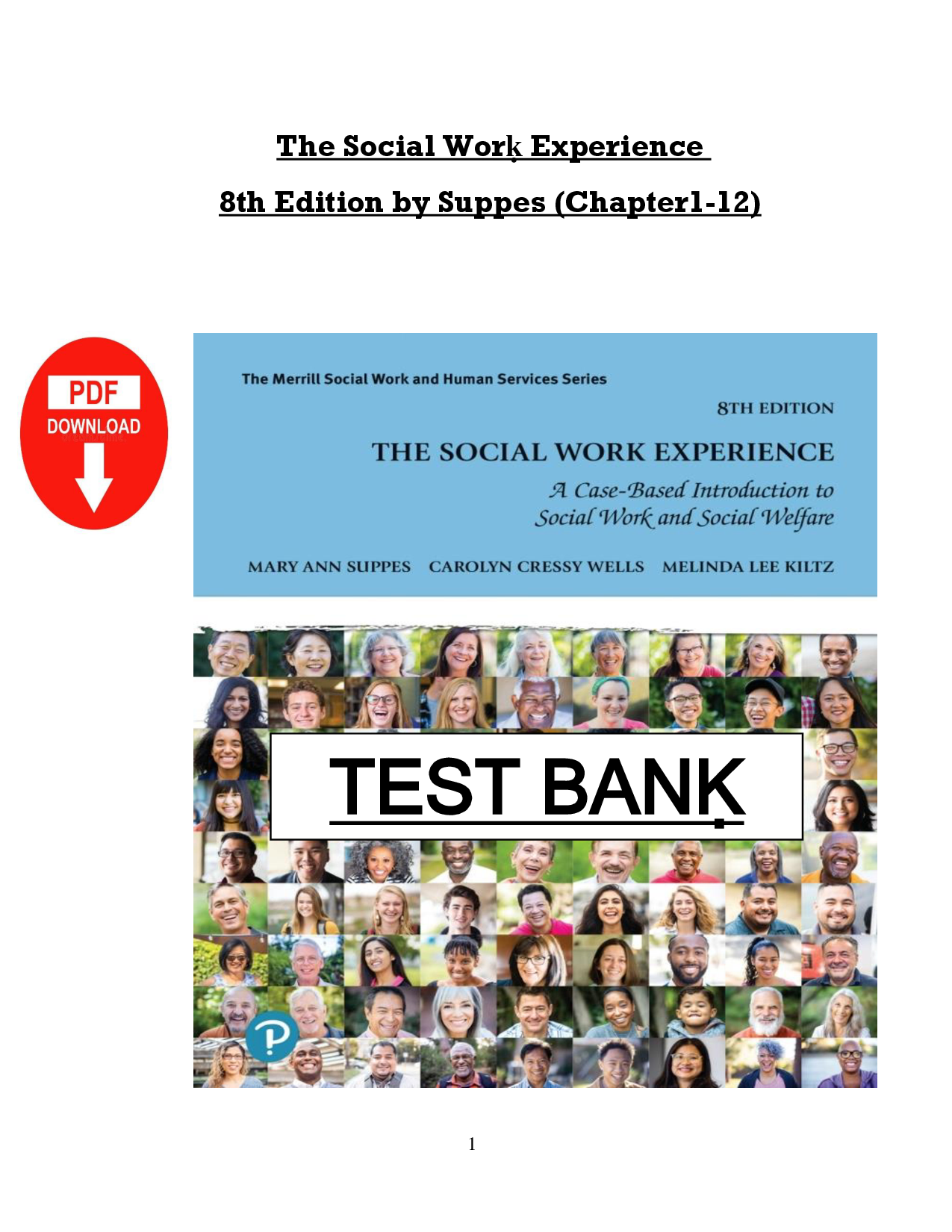 The Social Work Experience, 8th Edition Test Bank