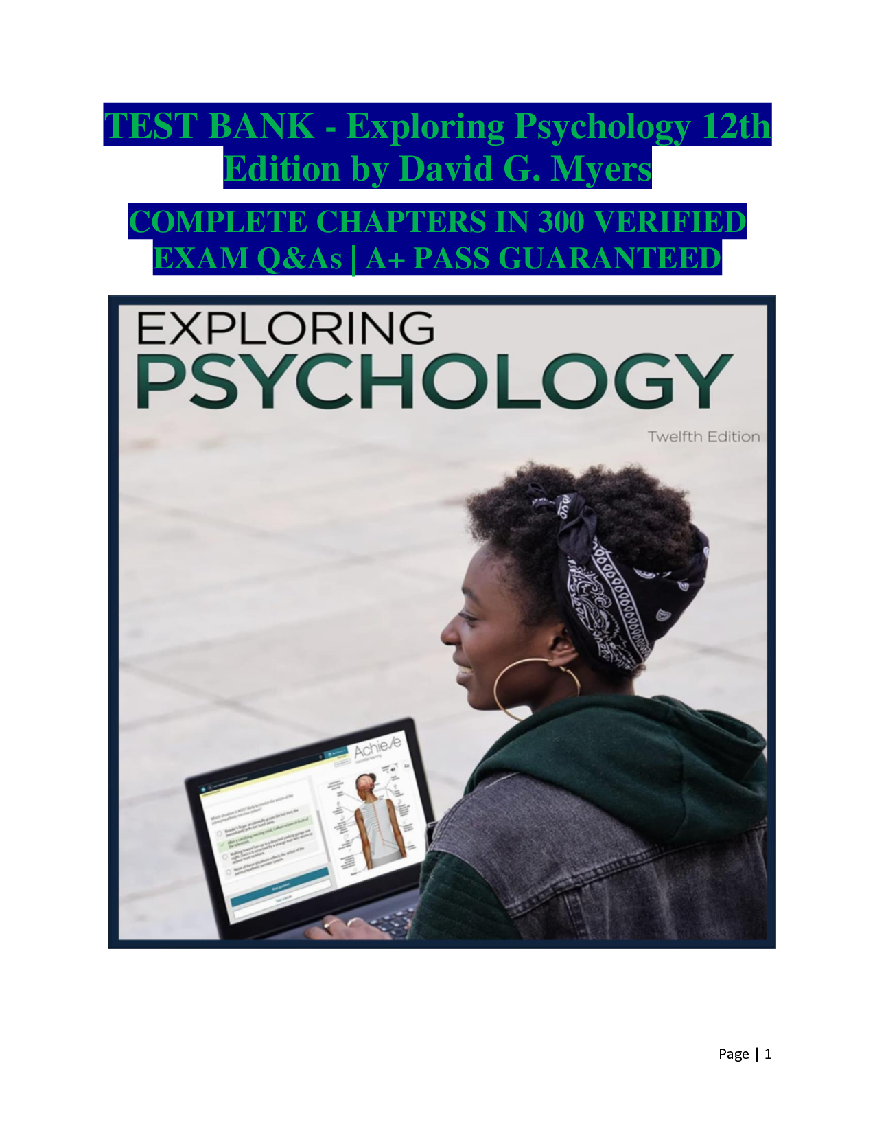 Exploring Psychology, 12th Edition Test Bank by David G. Myers