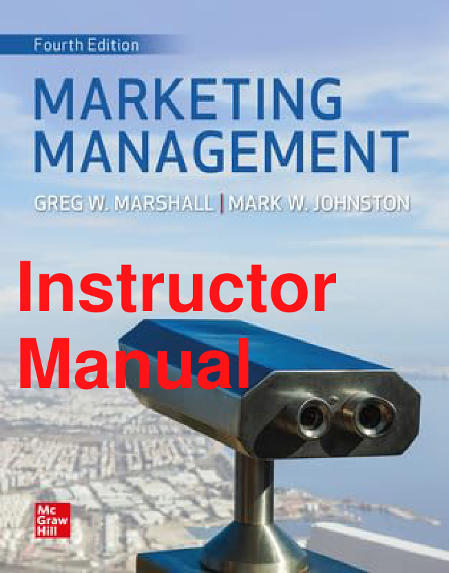 Marketing Management, 4th Edition Instructor Manual