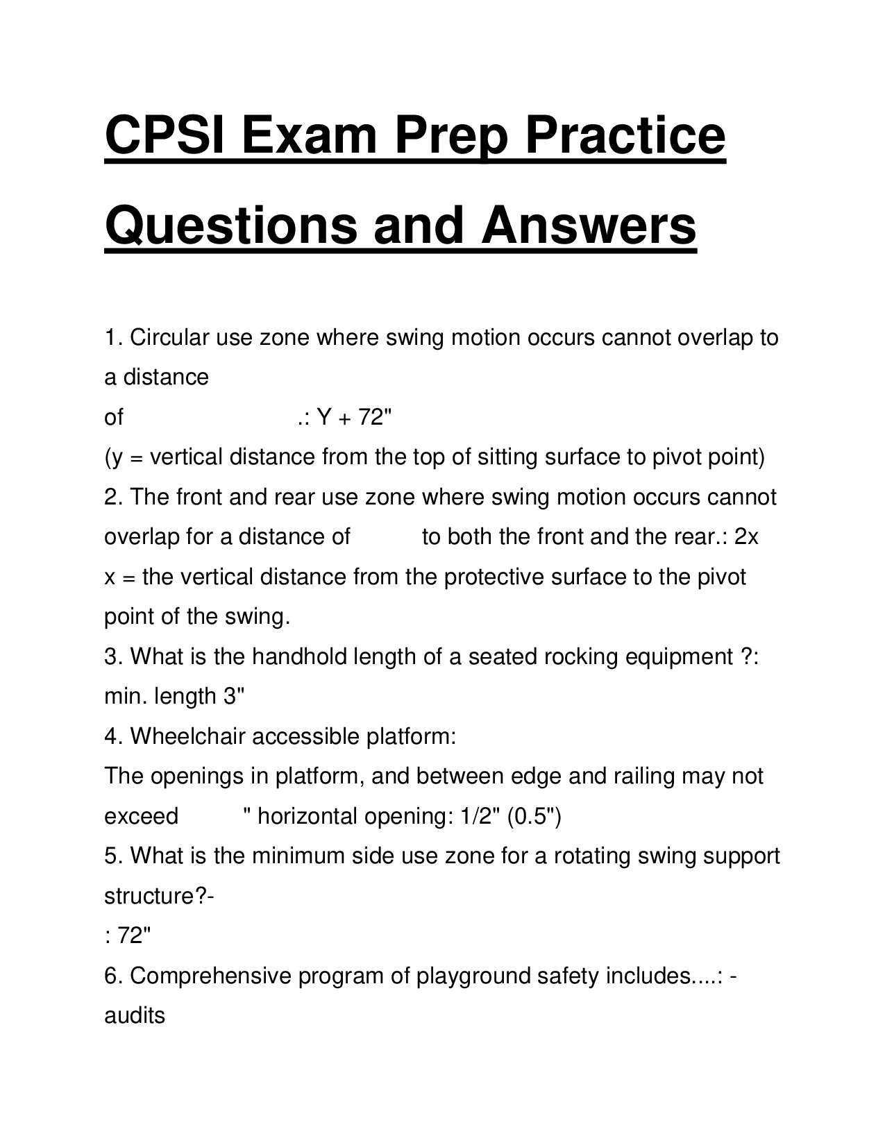 CPSI Exam Prep Practice Questions and Answers