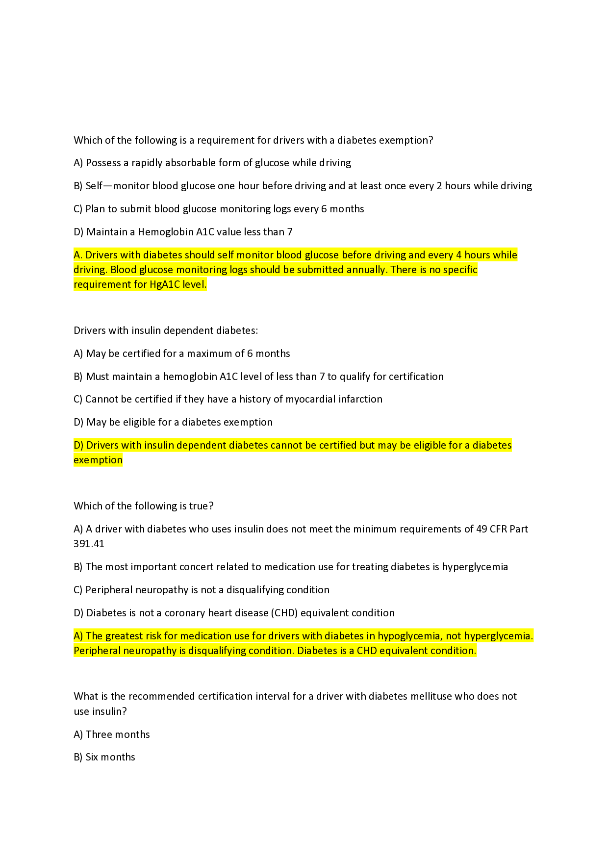 NRCME DOT Exam Practice Questions, 2025-26 Edition