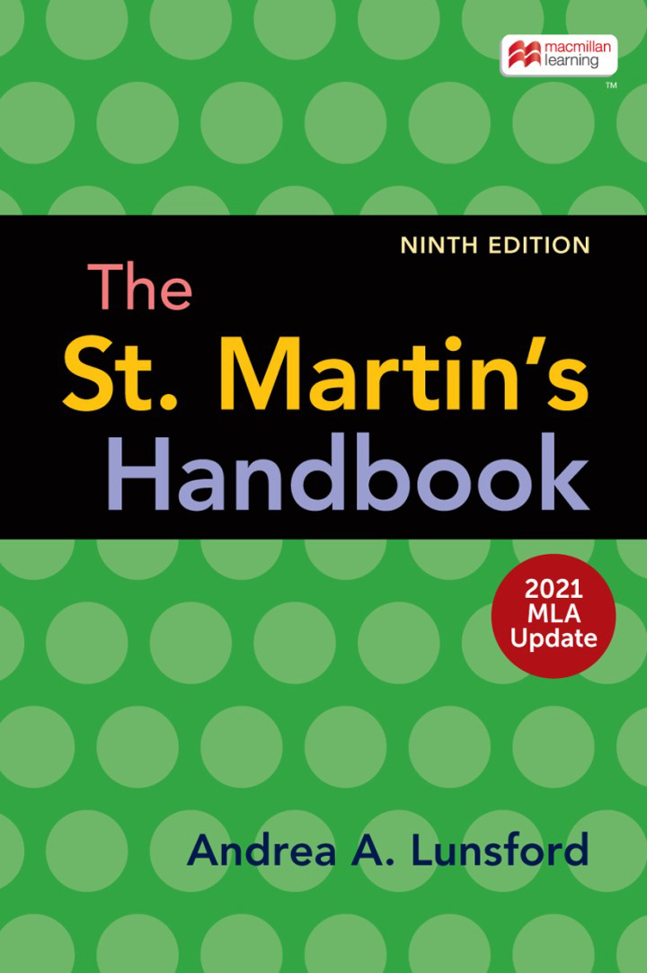The St. Martin's Handbook with 2021 MLA Update, 9th Edition