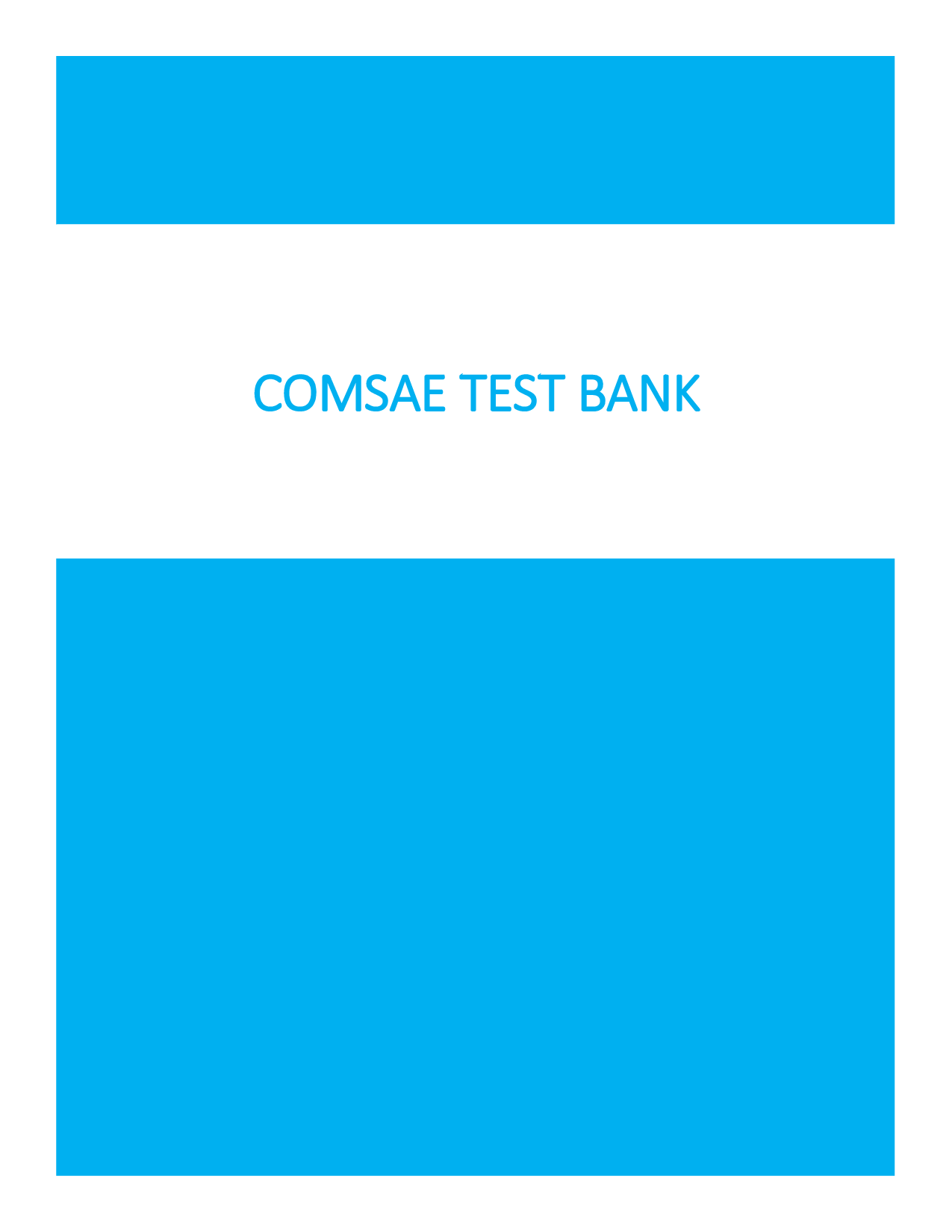 COMSAE Test Bank