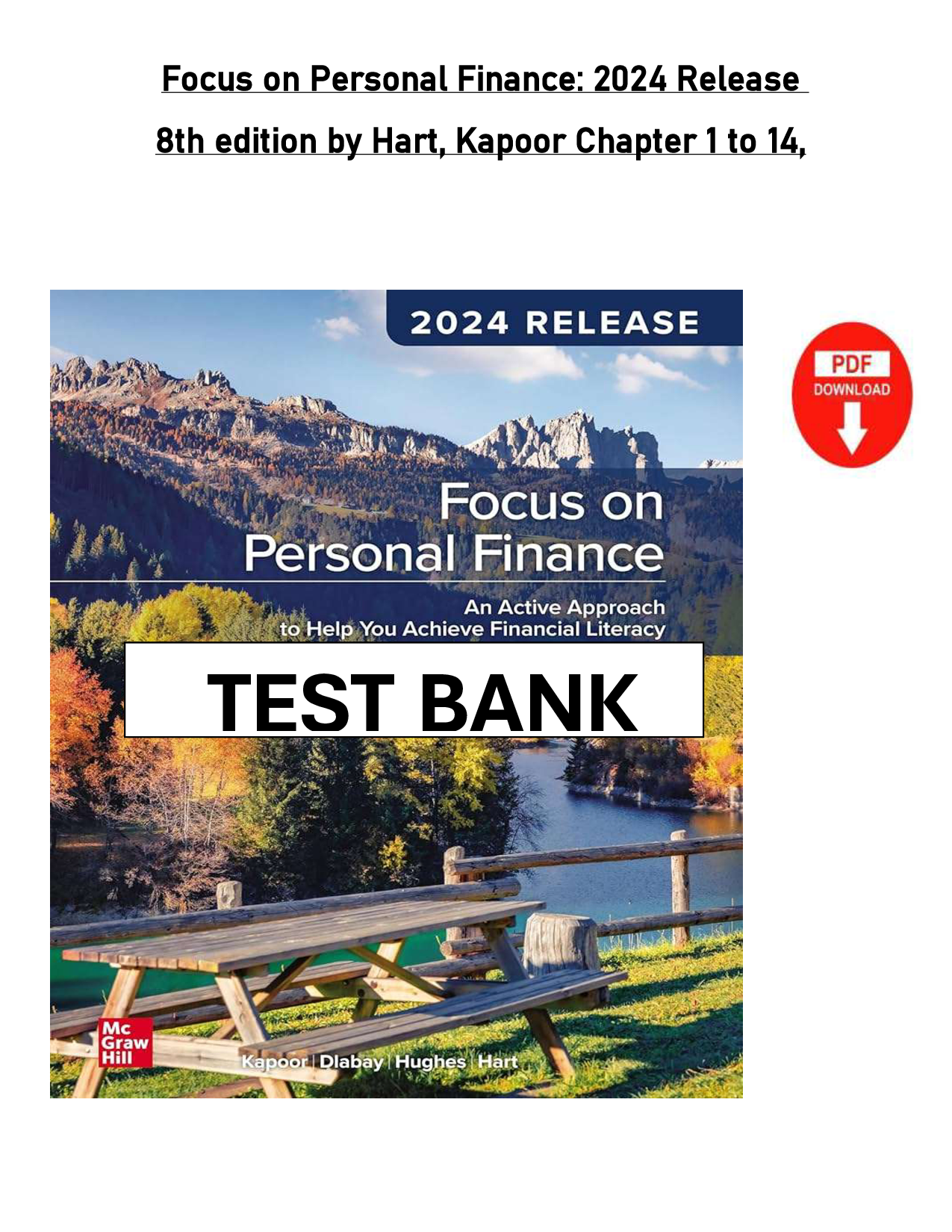 Focus on Personal Finance, 8th Edition Test Bank