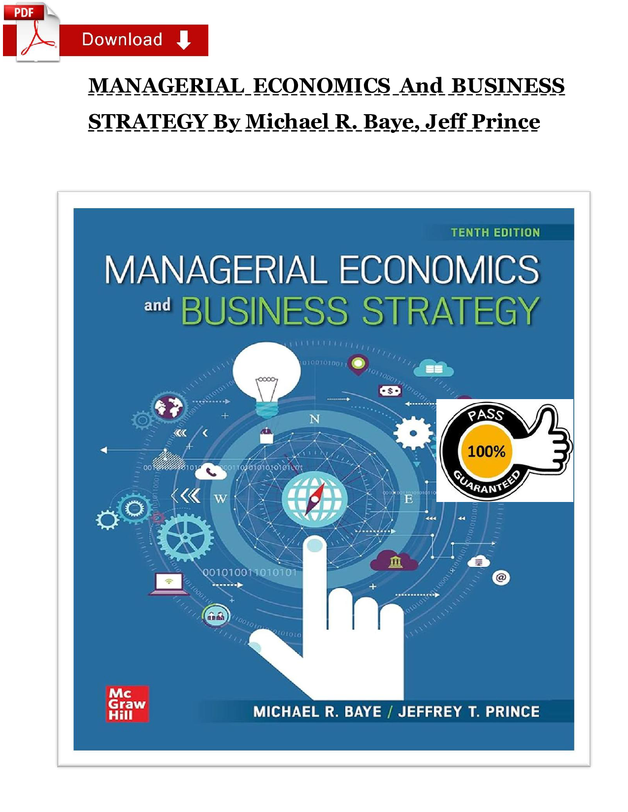 Managerial Economics and Business Strategy Solution Manual