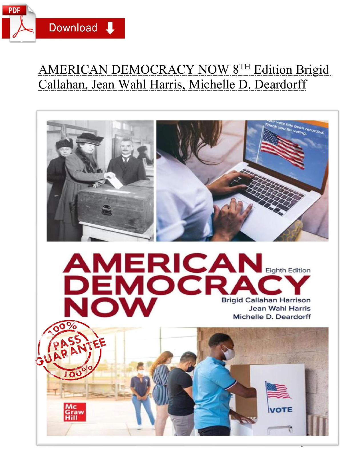 American Democracy Now, 8th Edition Test Bank