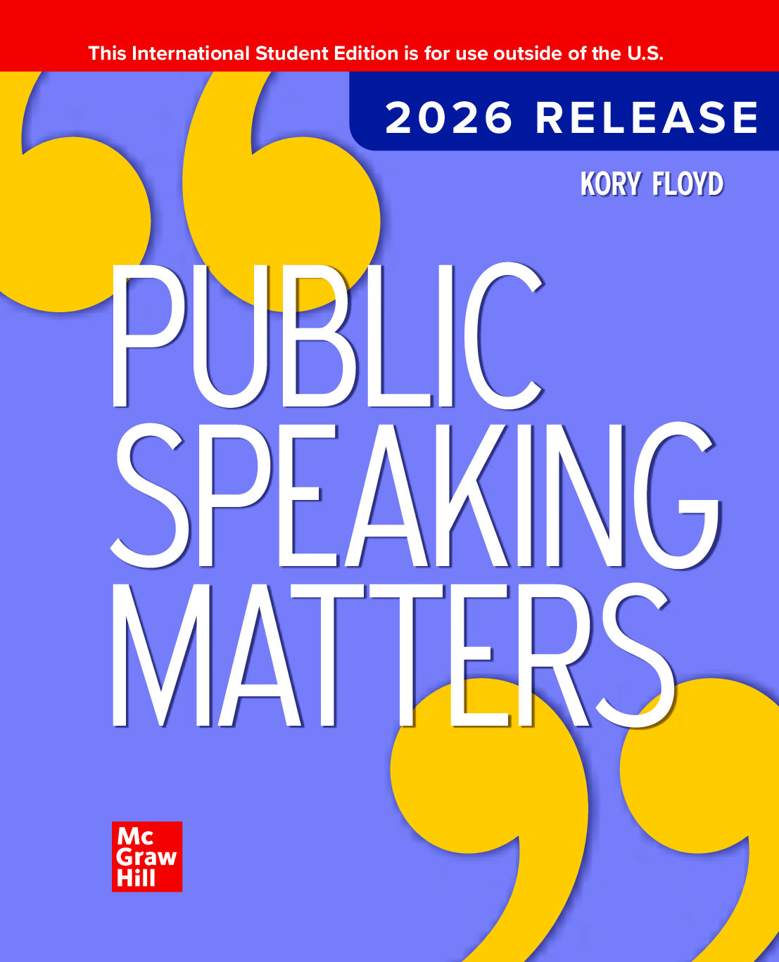 Public Speaking Matters, 2026 Release by Kory Floyd