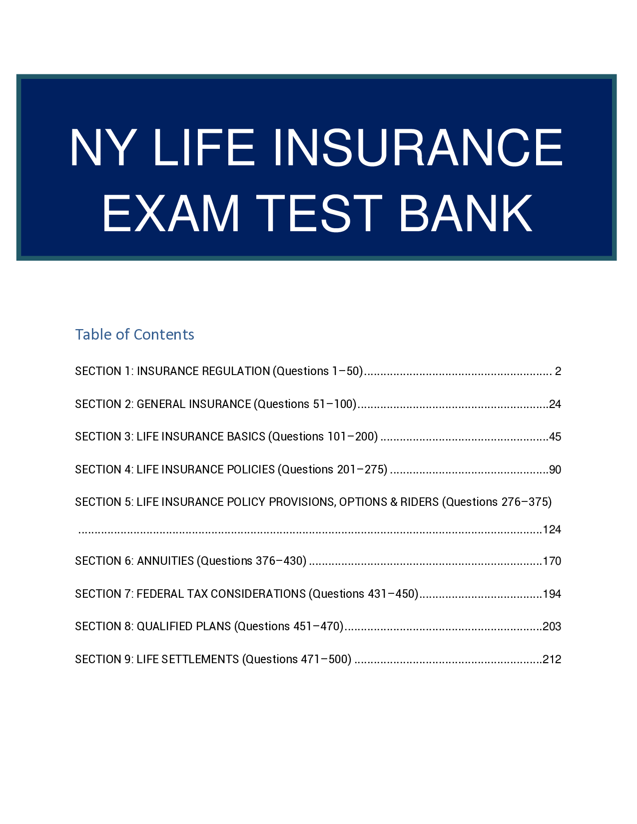 New York Life Insurance Exam Test Bank 2026