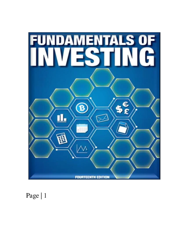 Fundamentals of Investing, 14th Edition Test Bank by Scott B. Smart