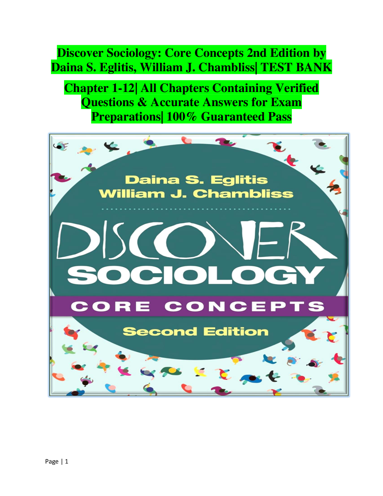 Discover Sociology: Core Concepts, 2nd Edition Test Bank