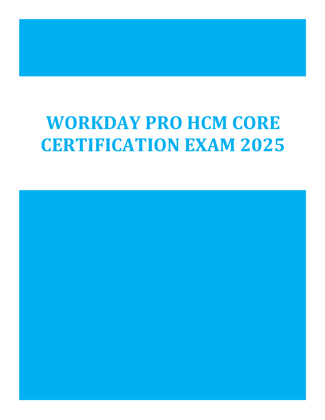 Workday Pro HCM Core Certification Exam 2025 Practice Questions