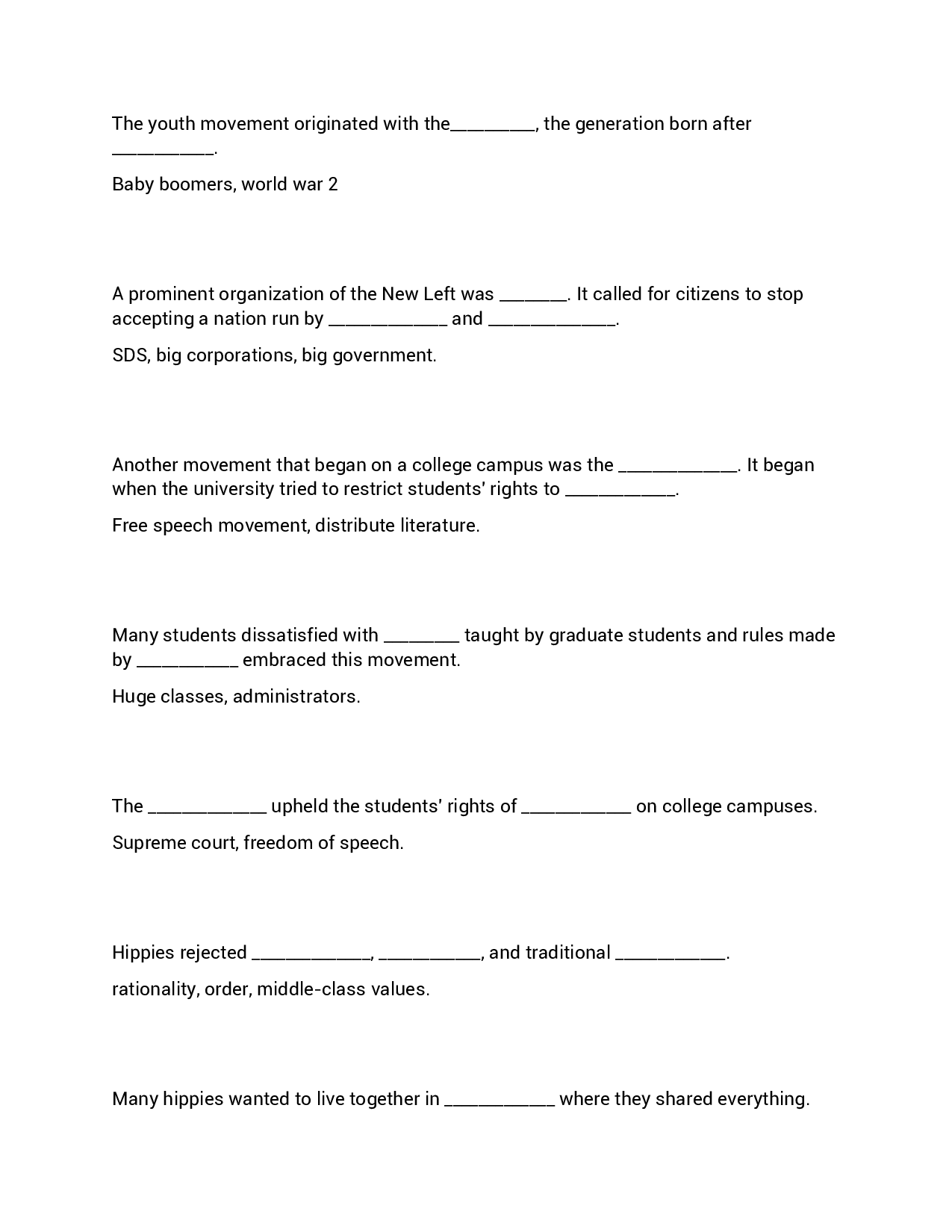 The Politics of Protest Study Guide