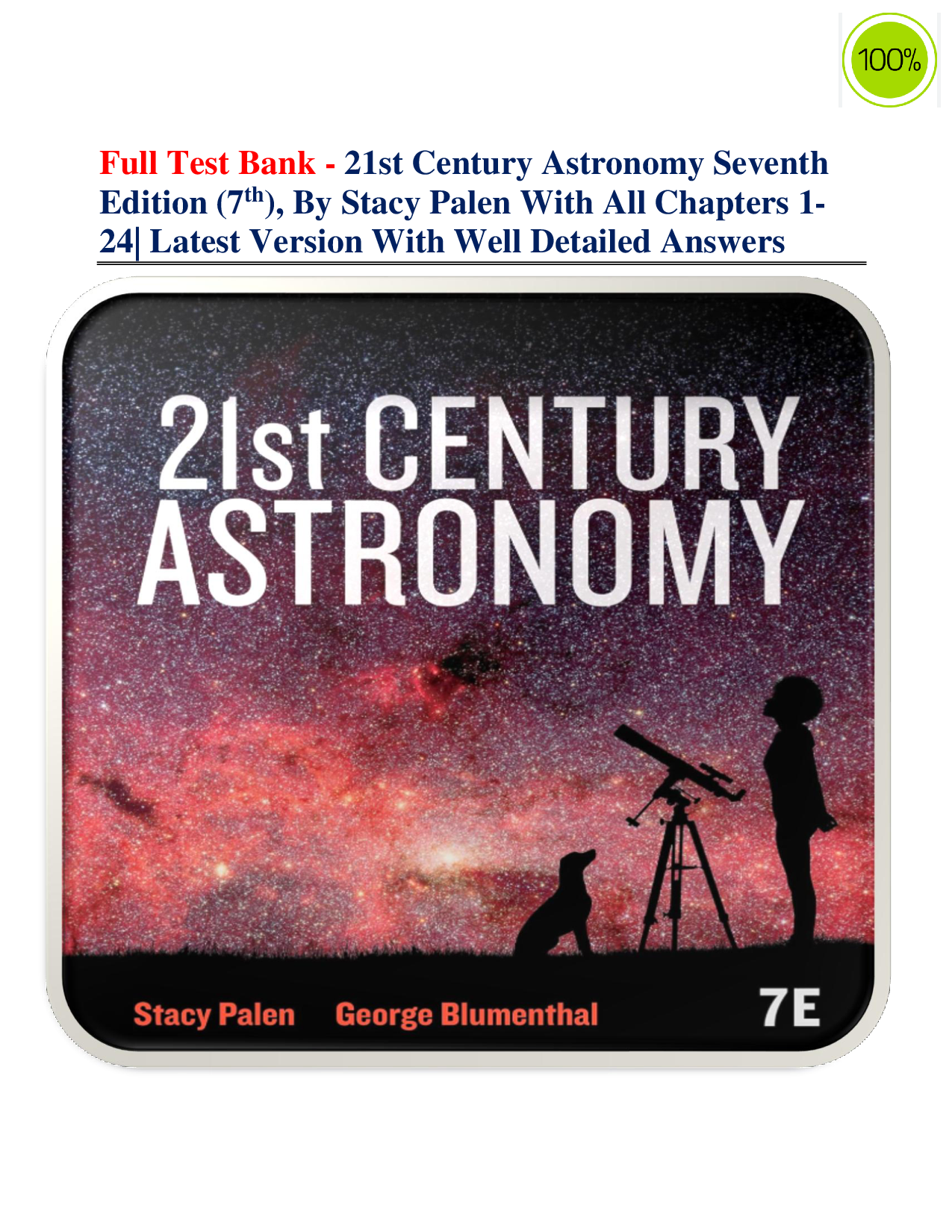 21st Century Astronomy, 7th Edition Test Bank