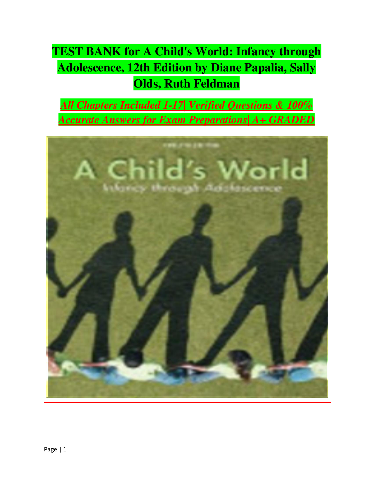 A Child's World: Infancy Through Adolescence, 12th Edition Test Bank