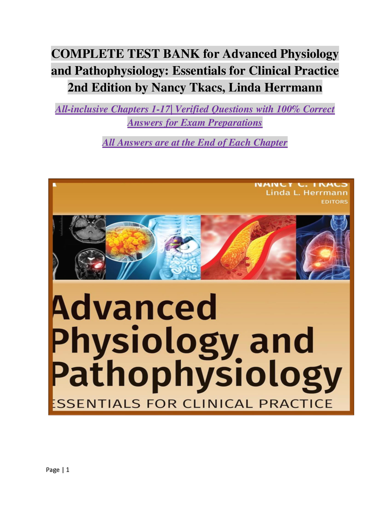Advanced Physiology and Pathophysiology: Essentials for Clinical Practice, 2nd Edition Test Bank